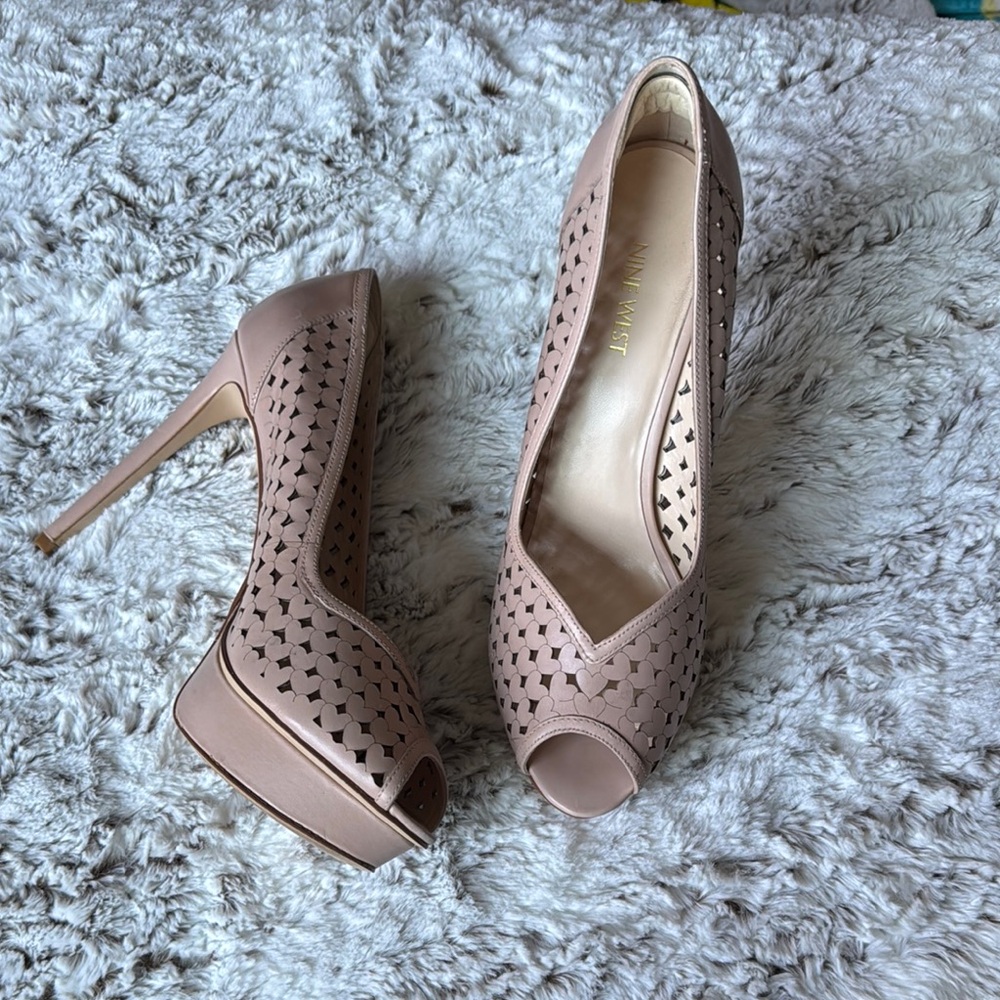 Blush Peep-Toe Heels